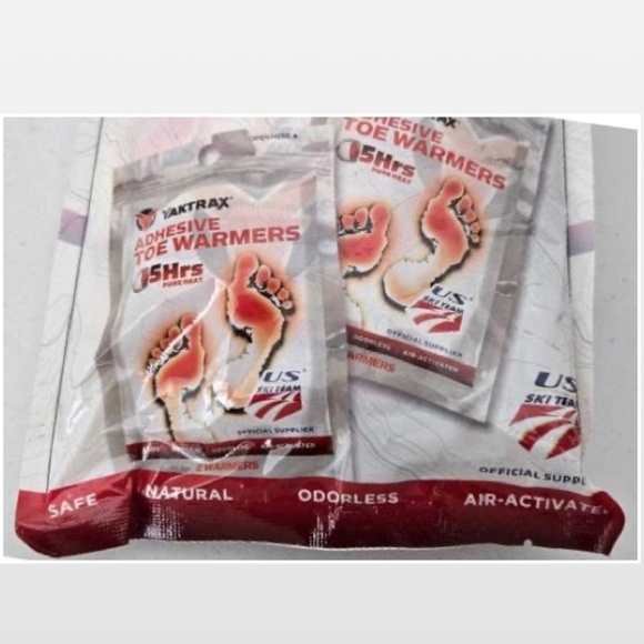 New Yaktrax Toe Warmers Unisex 10 Pairs Adhesive Air Activated Natural NWT - Picture 4 of 12